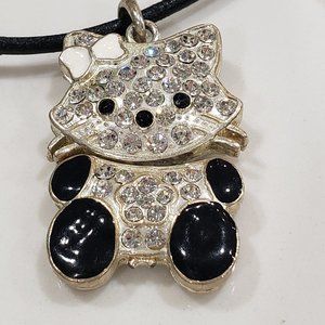 Black Choker with Hello Kitty with Swarovski gems